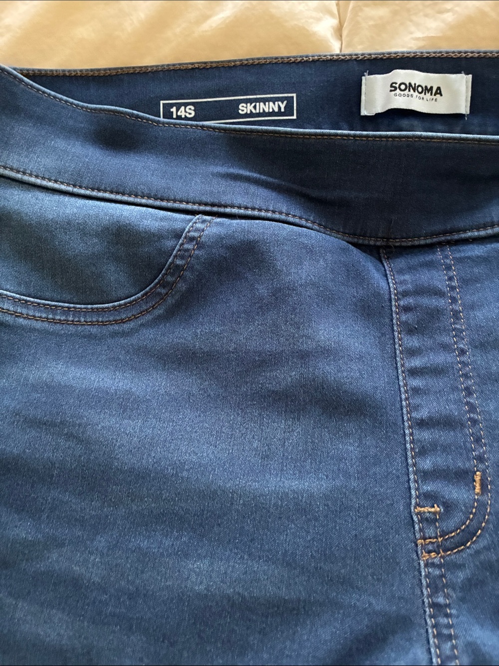 Sonoma Navy Blue Skinny Jeans with Elastic Waist